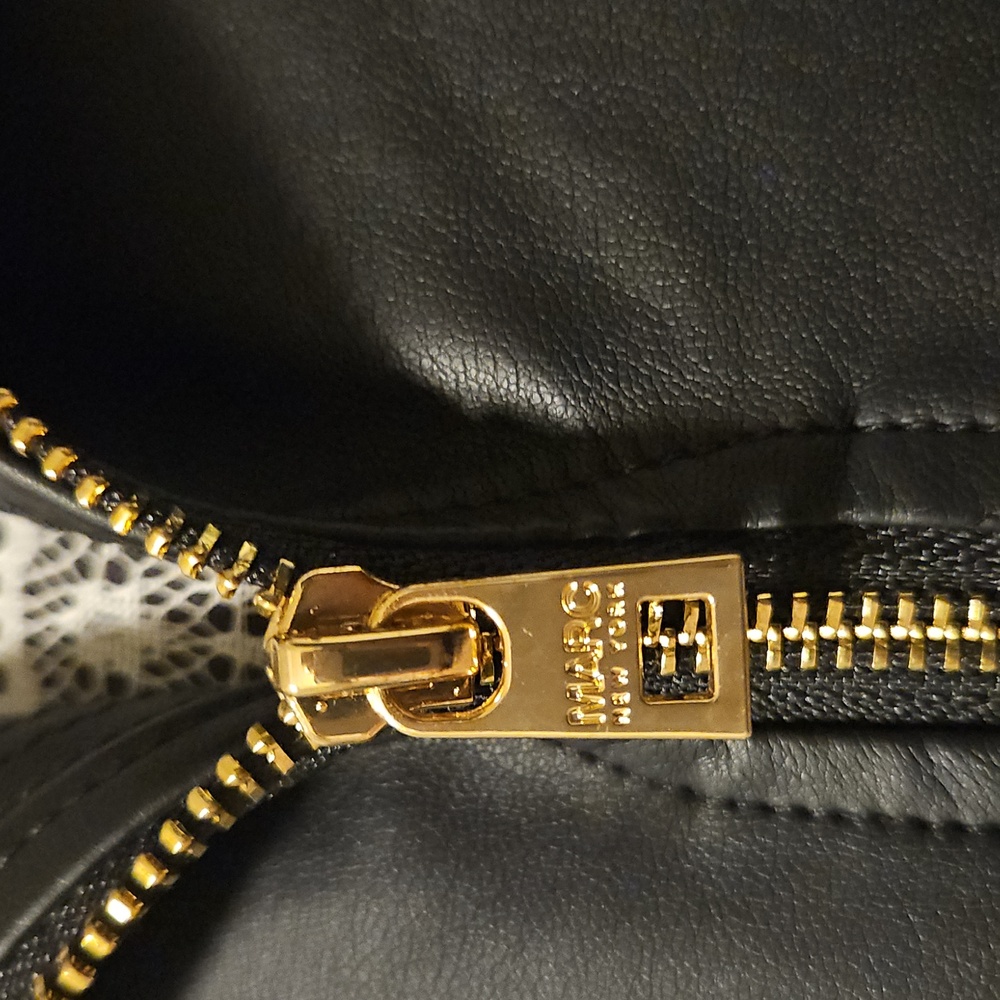 Marc New York Black Faux Leather Biker Jacket sz Small - Picture 6 of 13